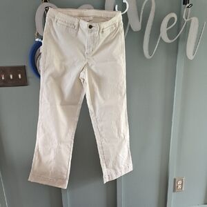 Belle by Kim Gravel Cream High-Rise Lightweight Pants